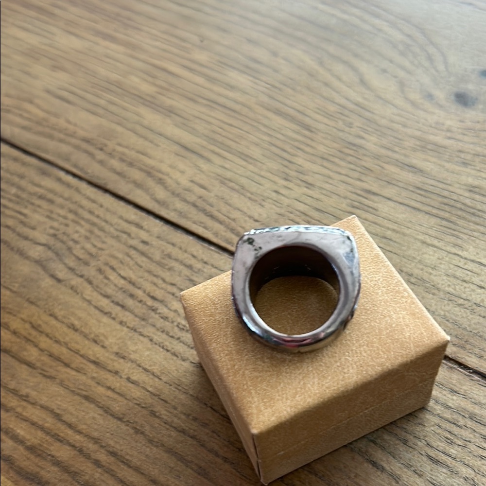 Mason Silver Statement Ring With Intricate Design - image 6